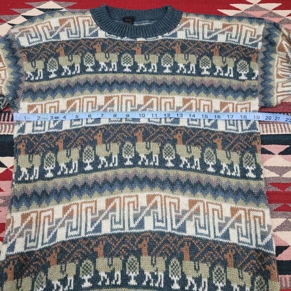 Vtg Arcohi's Alpaca Sweater Sz M/L‎ Crewneck Granpa Granny Pullover Soft Cozy - Picture 4 of 6